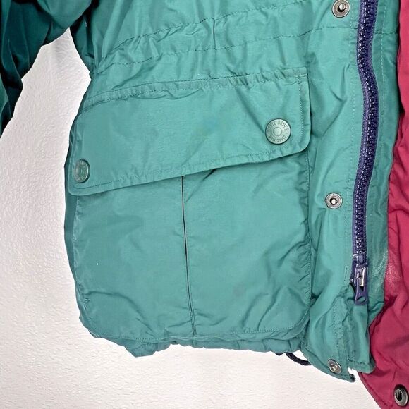 VINTAGE Eddie Bauer Jacket Mens green Goose Down Puffer Insulated Hooded sz M. - Picture 5 of 11